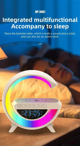 Altavoz Bluetooth Rgb Multifunción Cargador Inalámbrico 15w