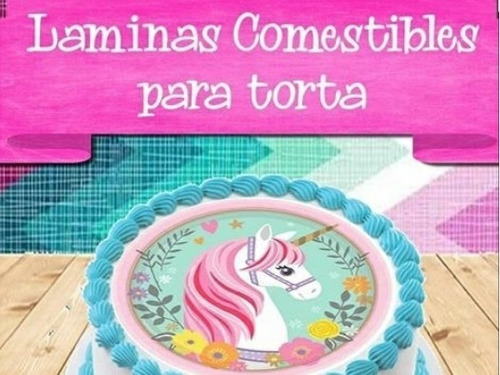 Imagen 1 de 10 de Lámina Comestible Personalizada Para Torta