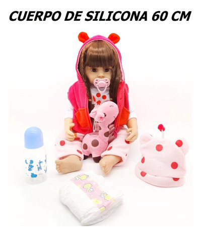Muñeca Reborn Bebe Realista 60cm