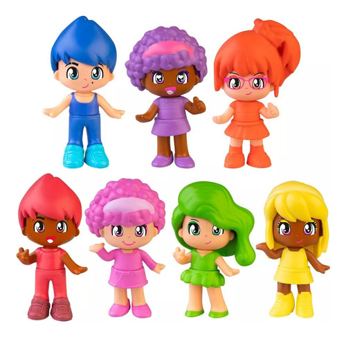 Pinypon Tubo Rainbow De 7 Figuras 2 Caras En 1, 78cm