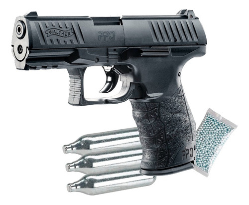 Pistola Aire Comprimido Co2 Walther Ppq 4,5 Garrafas Balines