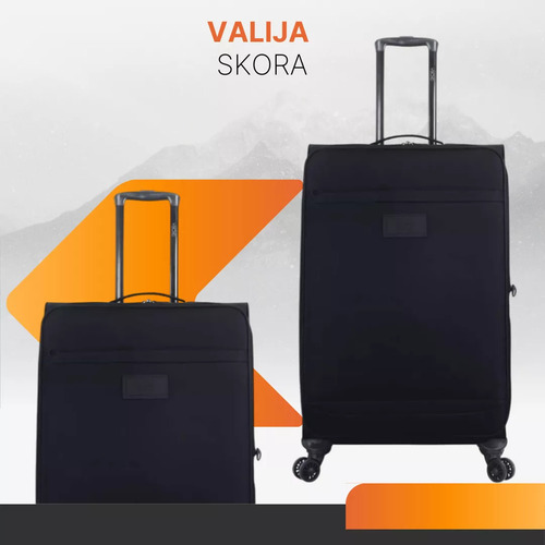 Valija Grande Skora Lisa Suave 28 Pulgadas Expandible Con 4 Ruedas Giratorias Doble Asa Correas Internas Poliéster Reforzado Ideal Viajes