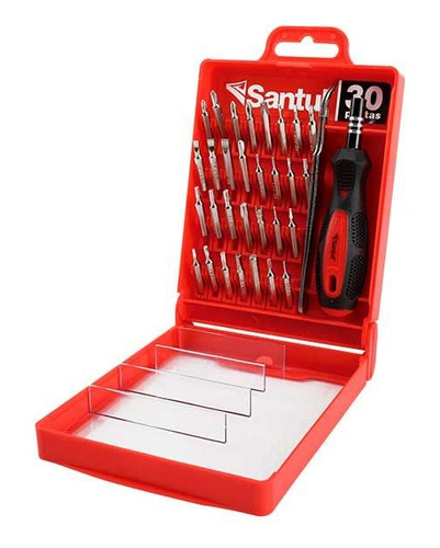 Desarmador Joyero Con 30 Puntas Mango Ergonomico Santul