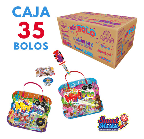 Mini Bolo Bolsa 120 Gr. Caja Con 35 Pzs Las Delicias