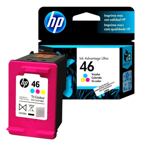 Pack Cartucho Tinta Hp 46 Color Y Negro Original