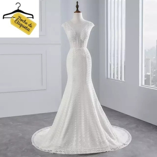 Vestido De Novia Corte Sirena Encaje Bordado