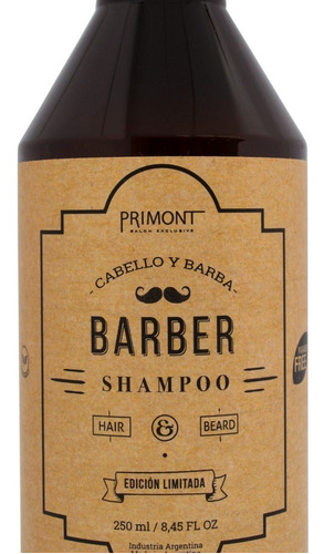 Primont Barber Shampoo Pelo Y Barba Hombre Barberia 250ml