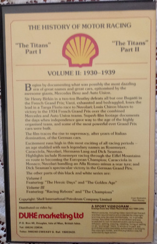 The Story Of The Motor Racing Vol. 2: 1930 - 1939 Video (Usado)