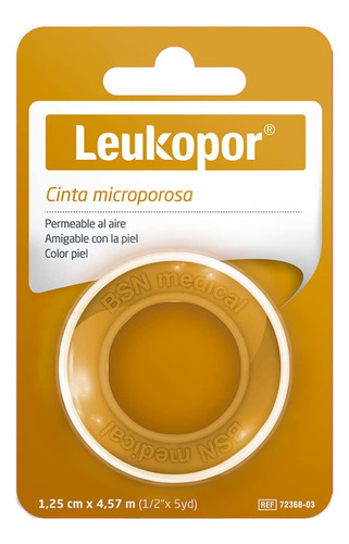 Leukoplast Cinta Microporosa Leukopor Color Piel Rollo, 1.25