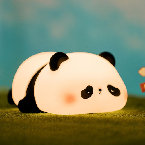 - Luz Nocturna Panda Kids, Luz Táctil De Silicona For Bebés