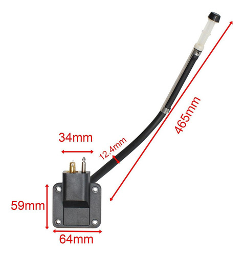 Conector Do Tanque De Combustível Do Barco Com Medidor