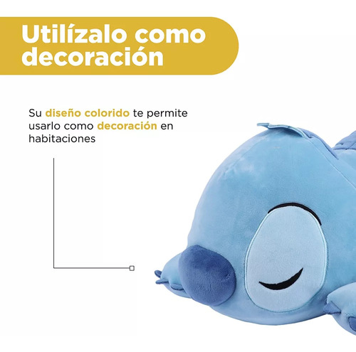 Miniso Peluche Stitch Acostado Felpa Azul 63x59 Cm
