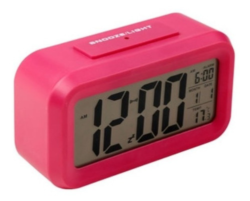 Reloj Despertador Sensor Luz Lcd Digital Alarma Temperatura