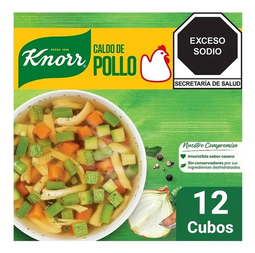 Caldo De Pollo Knorr 12 Cubos De 10.5 G C/u