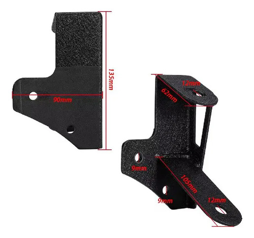 Par Bases Porta Faros Auxiliares Parabrisas Jeep Wrangler Jk