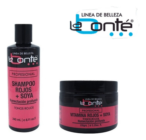 Kit Tonos Rojos Shampoo 240ml+vitamina 150g Con Soya Labonte