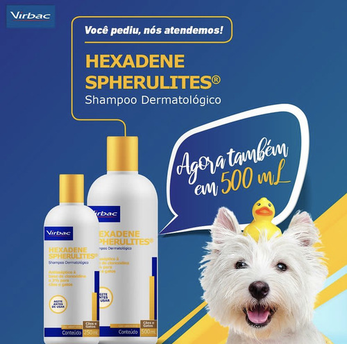 Shampoo Dermatológico Hexadene Spherulites Virbac 500ml