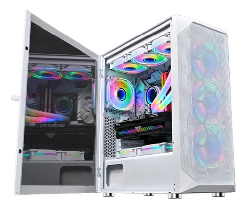 Gabinete Gamer Shot Gaming Pro Series 230b Blanco Rejilla