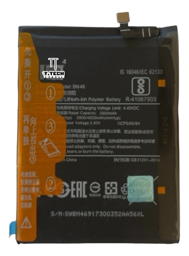 Bateria Xiaomi (bn46) Para Redmi Note 8, Note 8t