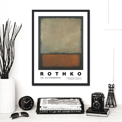 Cuadro Mark Rothko Guggenheim Arte Obras Pintor Decoracion Nyc 1978 1 Negro