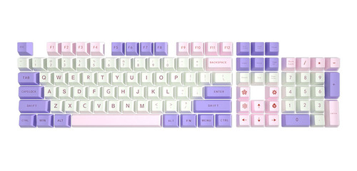 108 Teclas Pc Teclado Mecánico Teclas Pbt Teclas Rosa Y