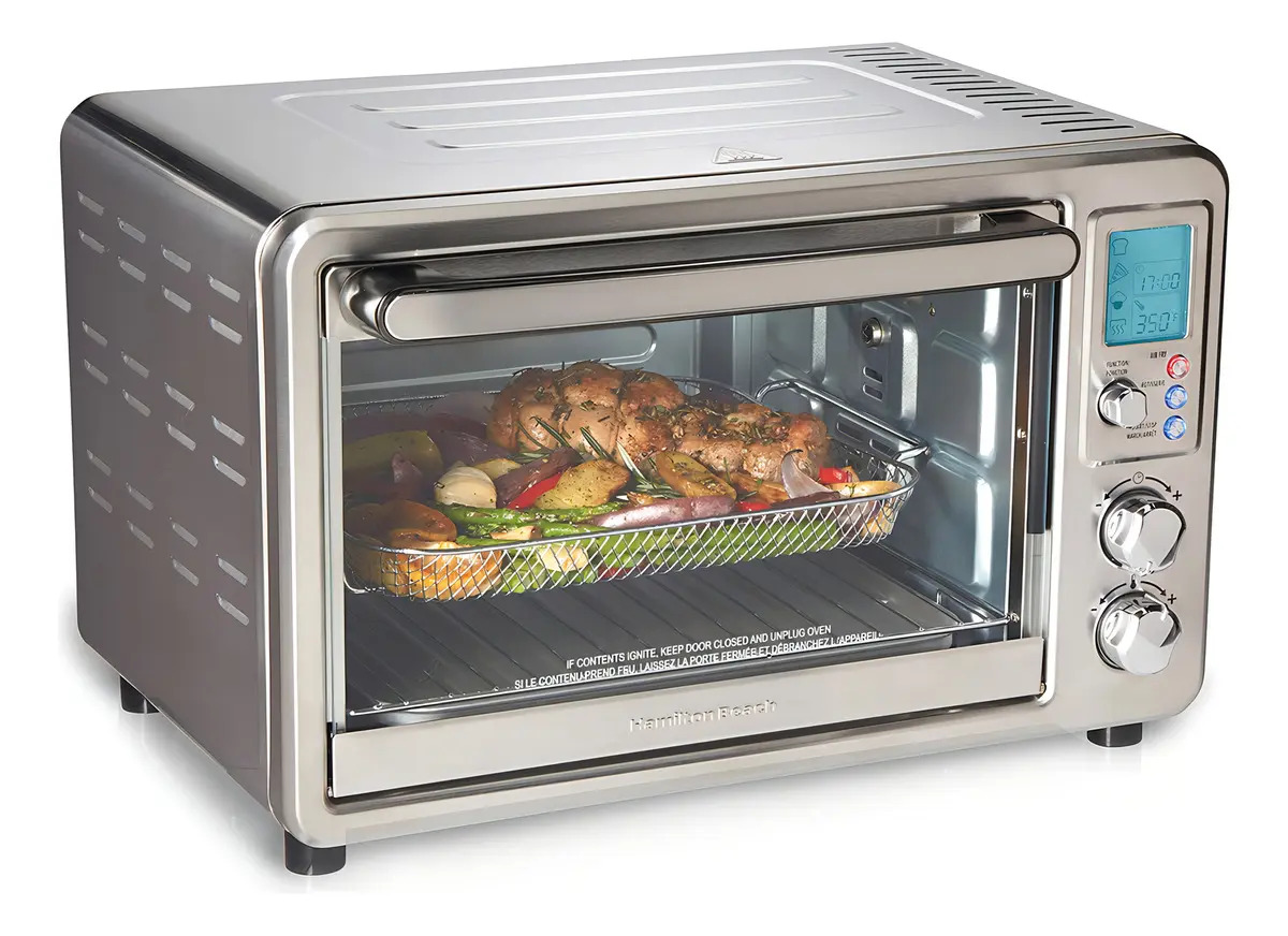 Horno de mesa eléctrico Hamilton Beach Sure-Crisp 31193 5L plateado