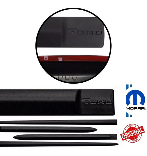 Imagem 3 de 8 de Kit Friso Lateral Original Mopar Fiat Toro Volcano 2021 2022