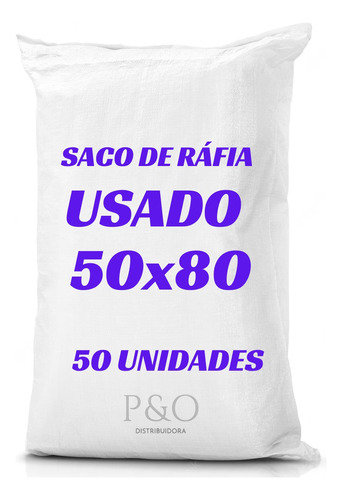 Saco De Ráfia 50x80cm Usado Para Obra Reforma - 50 Unidades