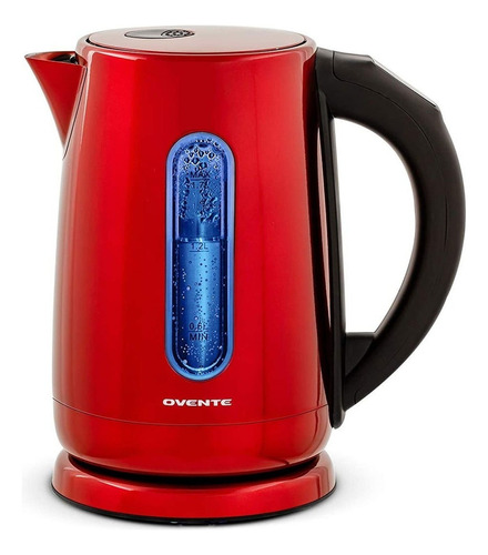 Ovente Ks58r Stainless Steel Electric Kettle With Touch Scre Color Red