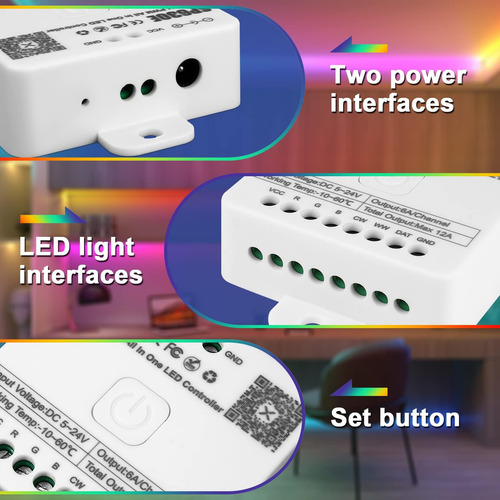 Controlador Led Bluetooth Rgbzone, Sp630e 4 Zonas De 2.4ghz
