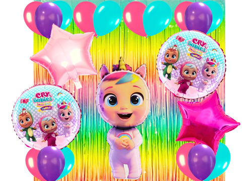 Combo Globos De Cumpleaños Bebe Llorones Kit Completo N° 2