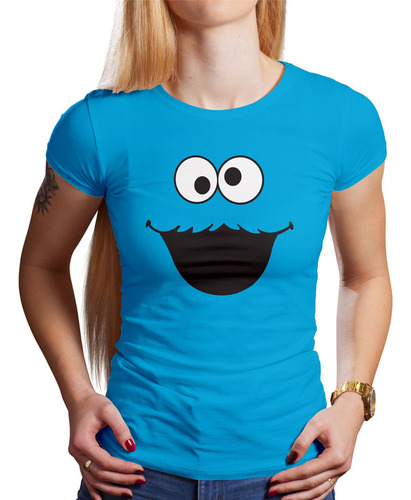 Polo Dama Cookie Monster Face (d0506 Boleto.store)