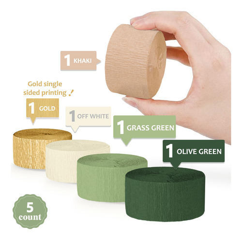 Serpentinas De Papel Crepé Aobkiat Para Decoración De Bodas
