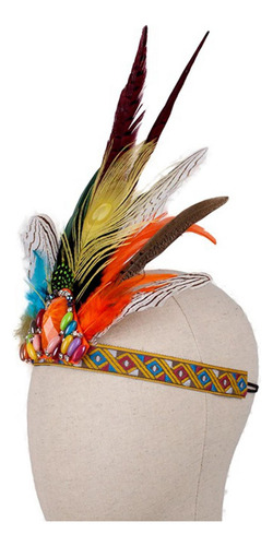 Diadema De Plumas Tocado Banda For El Cabello Niños