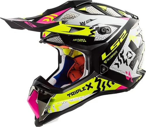 Casco Moto Cross Enduro Ls2 Mx 470 Subv Rosa Solomototeam