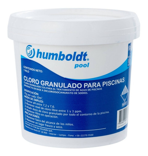 Cloro Granulado Para Piscinas 1 Kg Frasco Afj