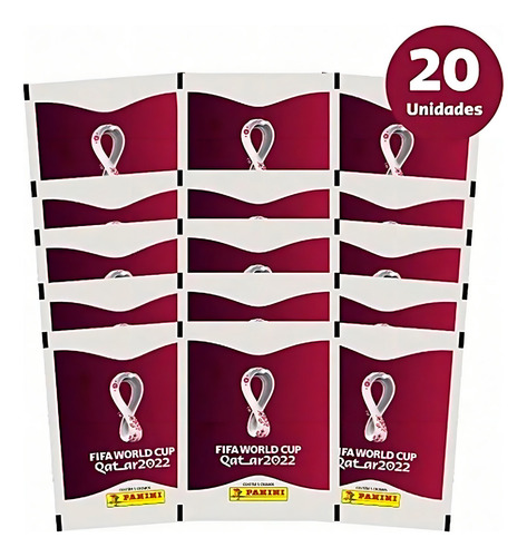 Kit 20 Figurinhas Da Copa Do Mundo Qatar 2022 Fifa World Cup Estádio