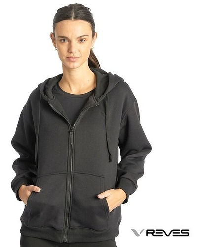 Campera Hockey Reves Indals Deportiva Mujer Frizada Capucha