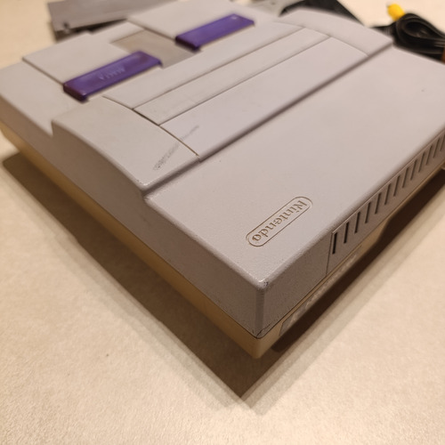 Snes Consola Super Nintendo Compl Con Juego Mortal Kombat 3 Gris (Usado)