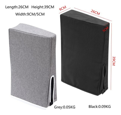 Funda De Protección Cubrepolvo Para Ps5 Play 5 Vertical Gris