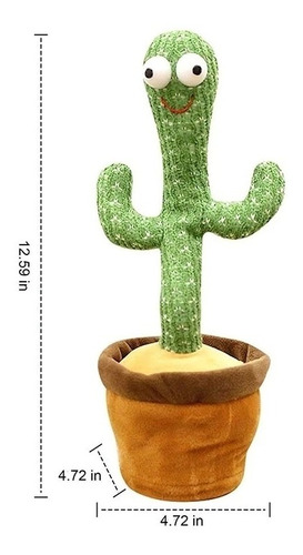 Imagen 1 de 3 de  Juguete Cactus Bailarin Recargable Para Niños
