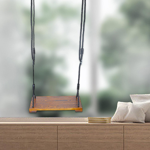 Asiento De Columpio De Madera Con Cuerda Colgante, Asiento