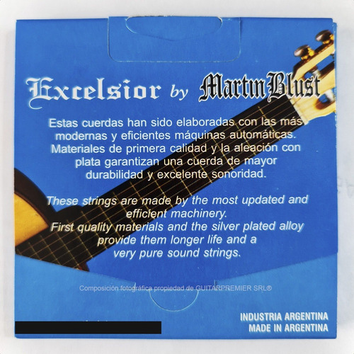 Imagen 6 de 8 de Cuerda Encordado Guitarra Criolla Clasica Martin Blust Eg700