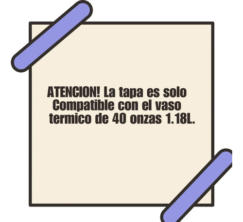 Accesorio Tapa Vaso Quencher 40 Oz Antiderrame Con Sorbete Negro Lisa