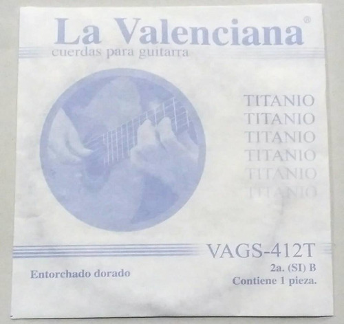 12 Cuerdas Segunda (si) Titanio La Valenciana 412t(12) 