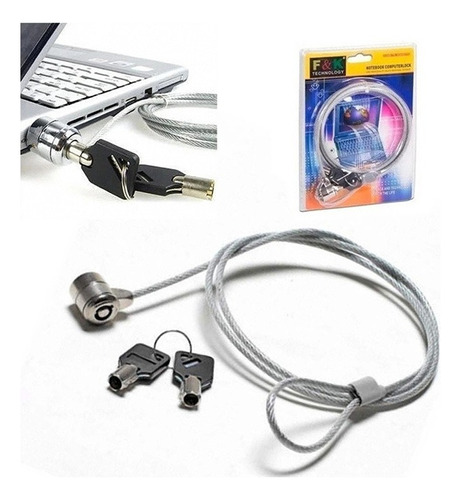 Cable Candado De Acero Con Clave Para Laptop Notebooks