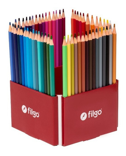 Lápíces De Colores Filgo X60 Ecologicos Con caja Portalapices