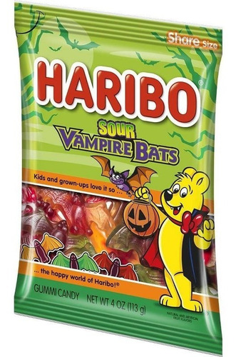 Gomitas Haribo Vampire Bats Edicion Halloween 113g Americana