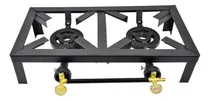 Comprar Anafe Doble Quemador Triple Llama Gas 2 Hornallas Garageimpo Color Negro mate