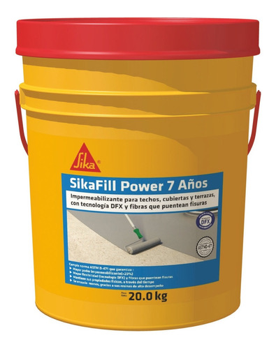 Impermeabilizante Sikafill Power 7 Años Blanco 20 Kg